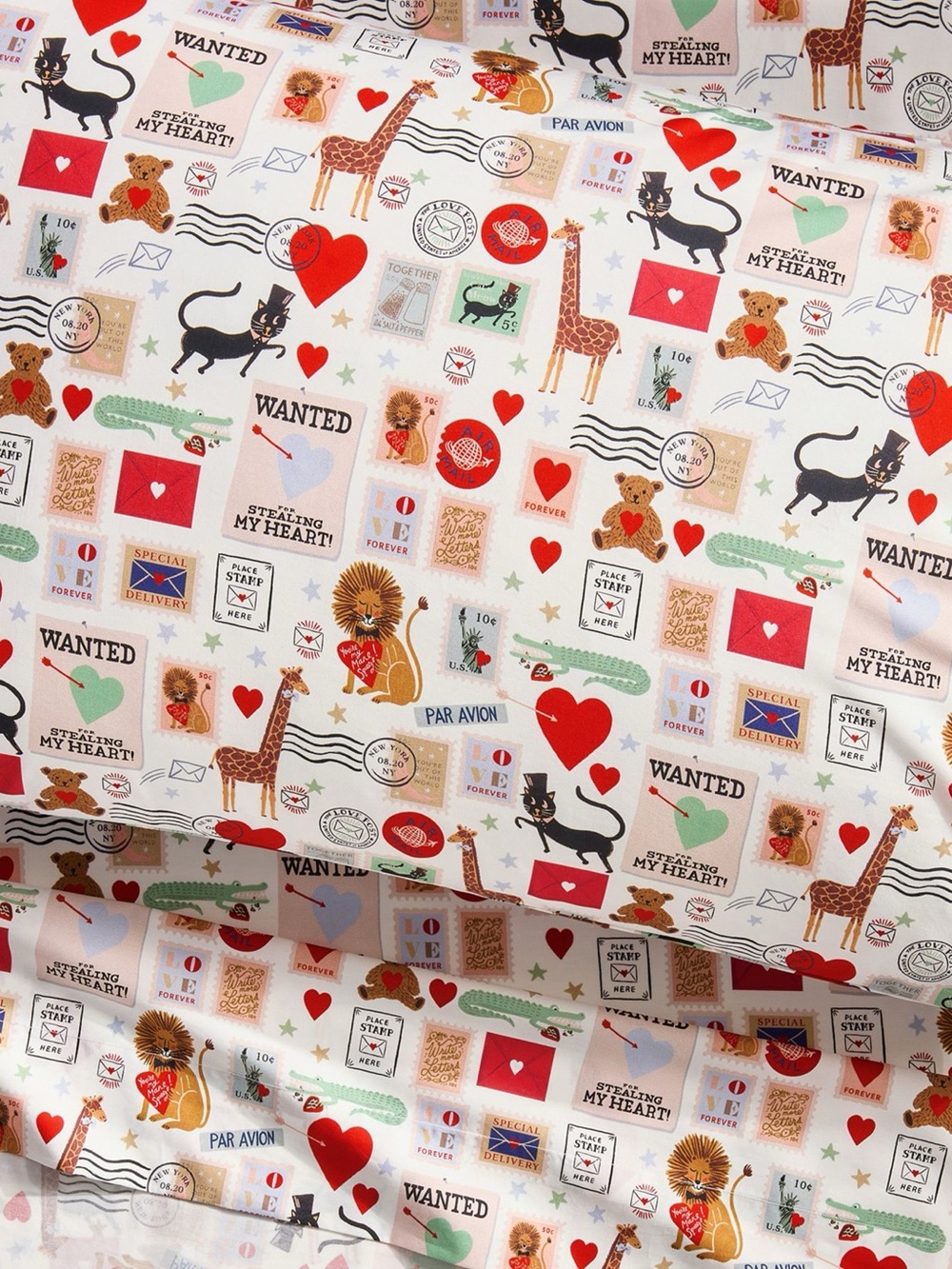FULL - Rifle Paper Co. Valentine's Day Mail Organic Sheet Set